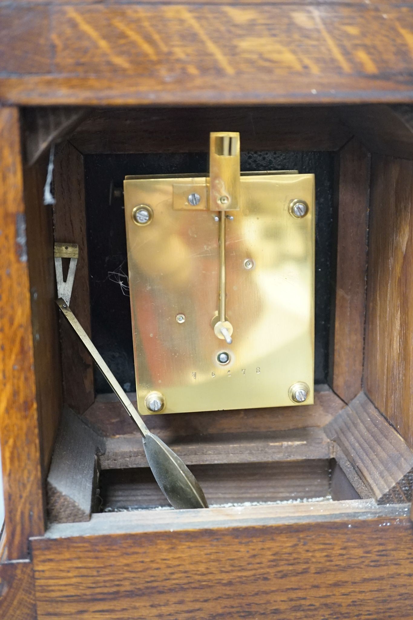 A late Victorian mantel clock and an Edwardian clock 31cm